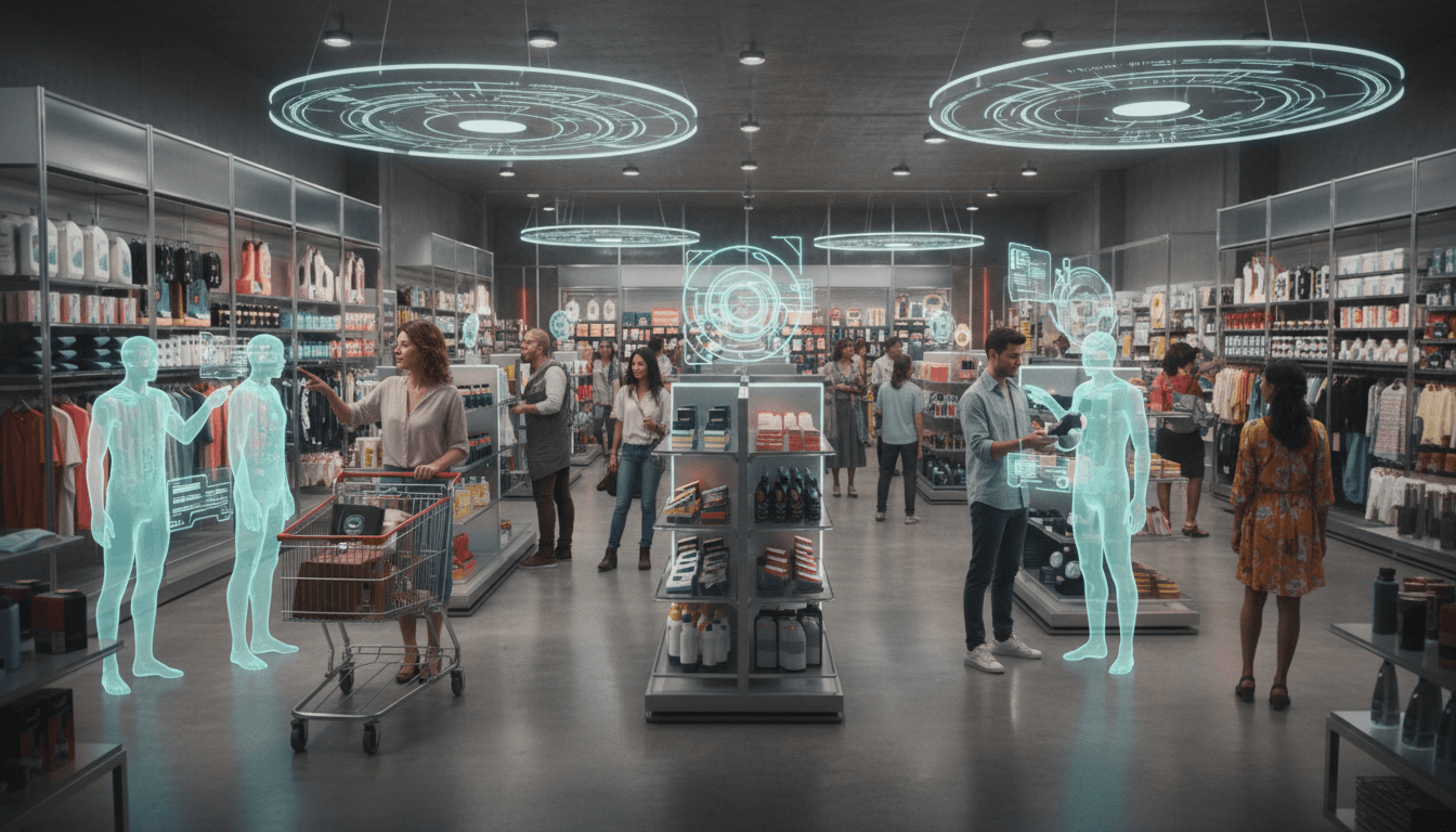 Visionary AI Holographic Shopping Twins